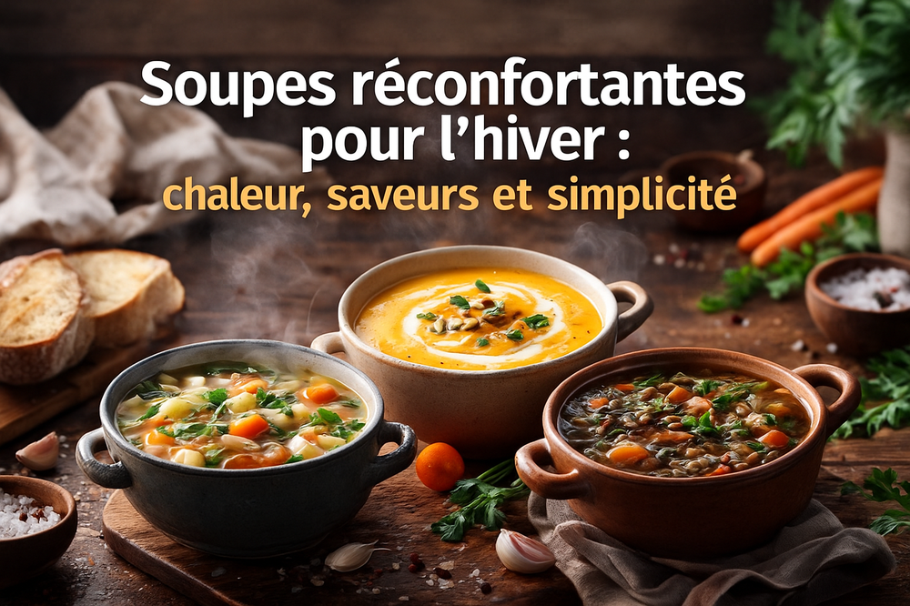 reconfortante la soupe est un classique de l'hiver