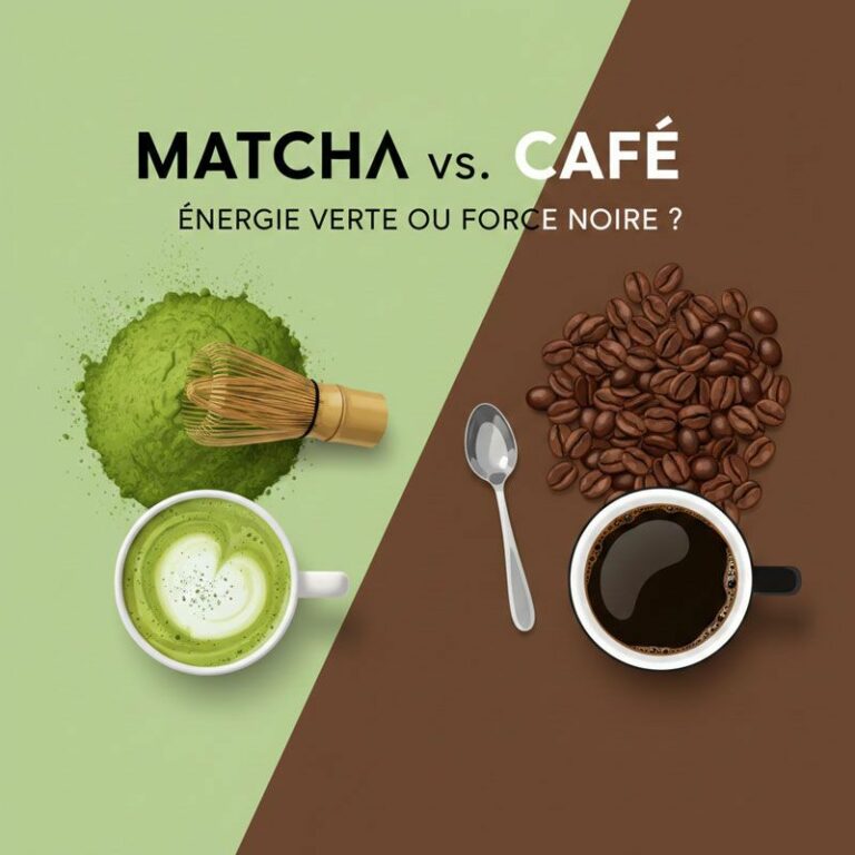 comparaison cafe et matcha