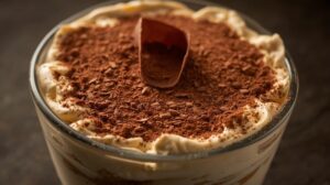 le tiramisu est souvent servi dans un grand verre