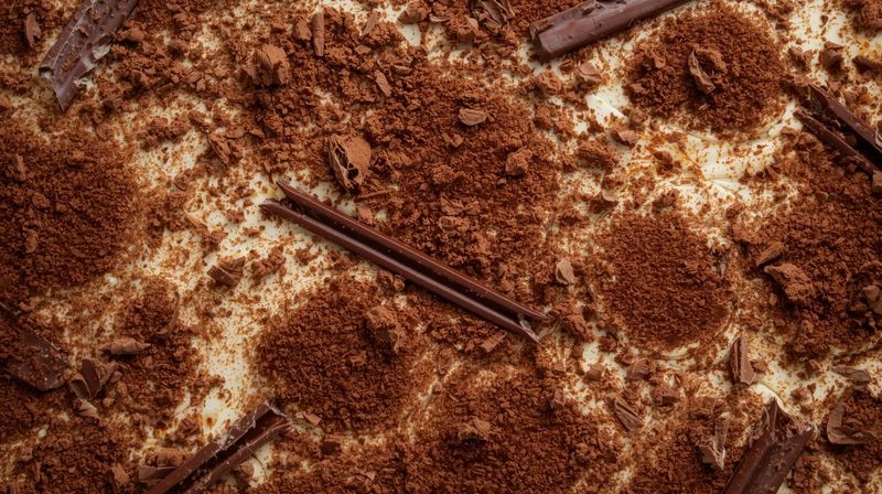 un tiramisu vue de dessus