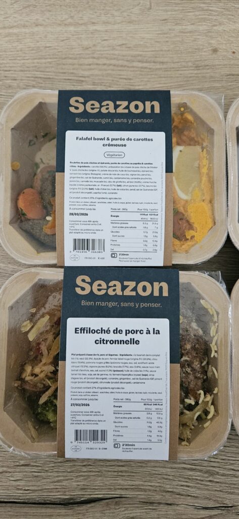 jai teste 4 plats prepares seazon