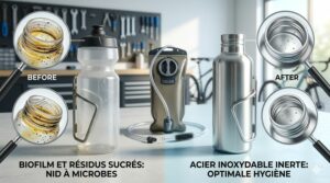 illustration nettoyer gourde de velo correctement