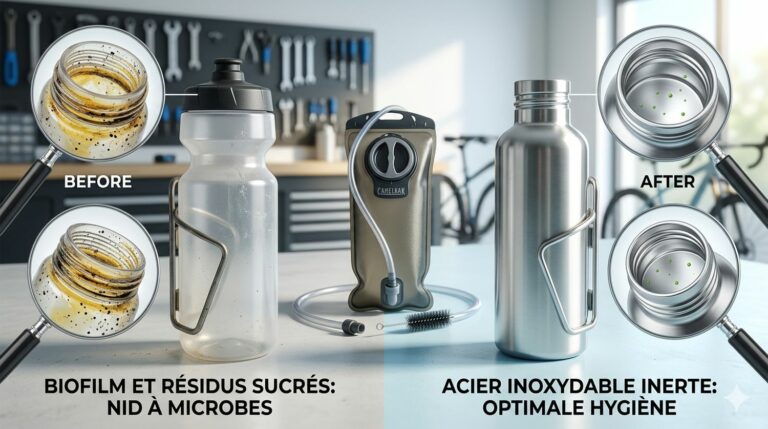 illustration nettoyer gourde de velo correctement