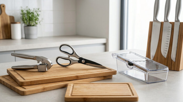 Les meilleurs articles de cuisine sont placé sur le plan de travail